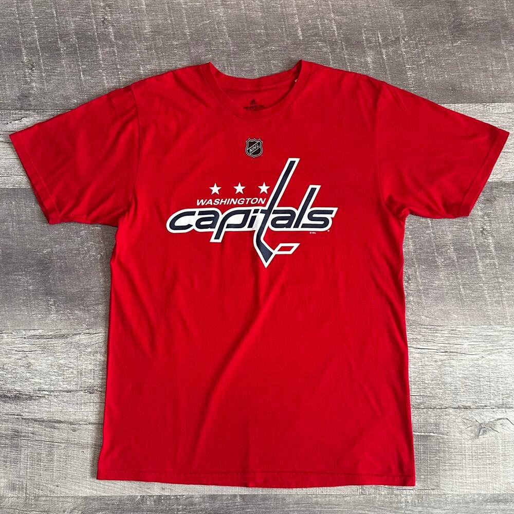 Adidas NHL Washington Capitals Braden Holtby #70 T-Shirt Mens L Red Short Sleeve